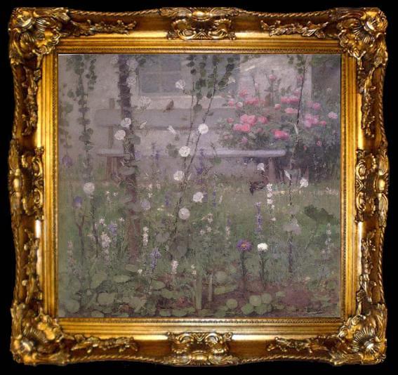 framed  Ernest Quost Morning Flowers, ta009-2